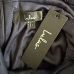 Lulus NWT  Exceptional Drama Navy Blue Satin Lace-Up Pleated Maxi Dress Photo 4