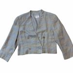 Giorgio Armani  Vintage Cropped Double-Breasted Linen Blazer Photo 0