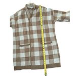 Madewell Minetta Sweater Coat in Buffalo Check Merino Wool | Beige Cream | SZ M Photo 5