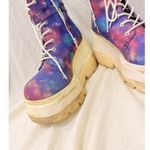 Citizens of Humanity Demonia X iHeartRaves Super Stacked Purple Galaxy Reflective Platform Boots US 9 Photo 4