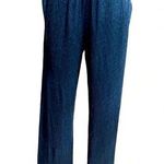 Line and Dot  Metallic Party Pants Wide Leg Blue Size XS NWOT Photo 0