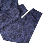 Athleta  Ultimate 7/8 Tight Leggings Dark Purple‎ Black Animal Print High Rise S Photo 3