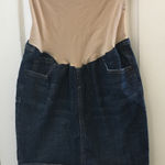 Indigo Blue FINAL MARKDOWN  denim maternity skirt small Photo 0