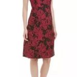 Teri Jon by Rickie Freeman Cocktail Sheath Dress Size 12 Floral Beaded Midi Black Photo 5