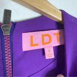 LDT Colorblock Belted Dress Size 4 – Purple Pink Navy Short Photo 5