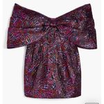 River Island Bow Detail Off the Shoulder Minidress Size 12 Cocktail Party Photo 6