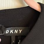 DKNY Black Midi Dress with Gold Accent Photo 2