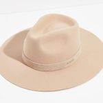 Free People NEW Wyeth x Oatmeal Beige Nomad Suede Band Felt Hat Photo 1