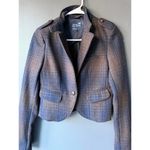 American Eagle  Outfitter XS Plaid Wool Military Style Jacket Photo 4
