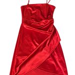 Windsor Red Satin Mini Dress Photo 0