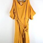 Bloomchic NWT  Solid Crisscross Pocket Cold Shoulder Belted Romper Sz 14/16 Photo 0