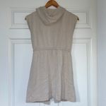 PROJECT 1951 Linen Blend Hooded Drawstring Sleeveless Cardi Small S RESORT Tan Photo 4