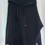 Cyrus XL Knit Black Sweater with Hoodie Photo 0