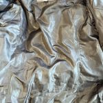 Eddie Bauer  Women's Silver Puffer Jacket with Faux Fur Hood – Size L Photo 7