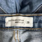 Just Black Jeans Womens 2 25 Blue Slim Straight Crop Frayed Whiskering Casual Photo 4