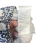 Anthropologie Tunic Mini Dress Floral Print V-Neck Plunge Blue White Size Small Photo 12