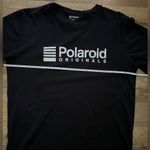 Polaroid ‎ Original Black T-shirt White Logo 100% Cotton Photo 5