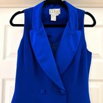 Kenar Vintage Ann Tjian for Dress Sleeveless Tuxedo blazer mini dress Blue Photo 1