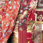 Handmade Vintage Quilted Cottage Core Rust Two Button Jacket Medium Red Photo 9