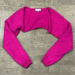 WAYF  Pink Cable Knit Shrug. Small. Photo 0