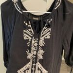 Urban Outfitters Ecote Black emboraided boho Top Blouse Photo 7