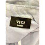 VICI Light Blue High Neck Crinkle Ruffle Mini Dress – large Photo 3