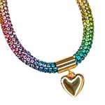 Betsey Johnson Rhinestone and Heart Bracelet, Gold Photo 1