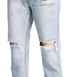 Kendall + Kylie Kendall + KY The Icon High Rise Denim Jeans Sz 9 Straight Leg Casual Distressed Photo 0