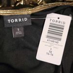 Torrid Liquid Shine Surplice Peplum Top Gold Plus 1X NEW Photo 2