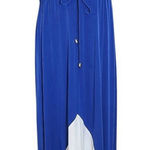 Suite 7 Blue Sleeveless Maxi Dress Size 10 Blue and White Maxi Dress Photo 0