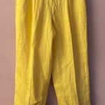 Harvé Benard Vintage  Yellow 100% Linen Trousers Size 16 NWT Photo 0