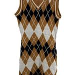 Derek Heart  tan argyle sleeveless sweater dress preppy lightweight neutral fall Photo 0