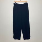 Tory Burch Crepe Cargo Pant Womens 6 Navy Crop Nautical Minimalist Quiet Luxury Photo 3