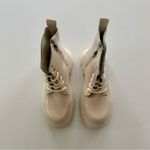 Hannah Rosanna White & Beige Buckle Accent Chunky Combat Boots Size 5 Photo 2