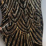 Fundaisy Flapper Dress NYE Beads Sequins Fringe Sz 2XL Great Gatsby 1920s Party Black Photo 13