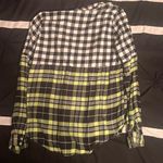 Plaid neon flannel button Photo 2