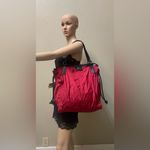Burberry . Red Nylon Tote Bag Photo 3
