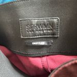 SPRWM crop flare High rise stretch leather leggings maroon S Brown Photo 2