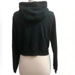 Adidas  Treofoil Black Cropped Logo Hoodie Photo 5