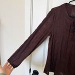 Frye Lace Up Top Sz XSmall Long Sleeve Crinkle Boho Renaissance Festival Peasant Photo 3