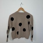 T Tahari  Brown And Black Polka Dot Long Sleeve Shirt Size XS Photo 1