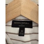 Banana Republic Factory - White Beige Linen-Blend Mandarin Collar Shirt Size M Photo 5