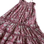 Dizzy Lizzy Floral Print Dress Midi Length Lace Spaghetti Strap Size Medium Purple Photo 5