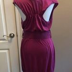 Vintage 1990s Bright Lilac Slip On Dress with Wide Belt Size XL 15/17 Photo 2