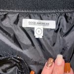 Good American  Windbreaker Jacket Moto Sz 2 Black Cinched‎ Waist Photo 4