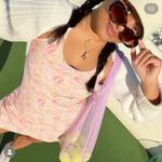 Outdoor Voices  Exercise Mini Dress in Pink Marble Photo 15