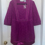 Denim 24/7 Purple Tunic Top Size 14 Purple Photo 0