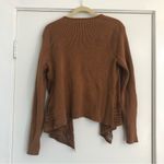 Westport 1962 embossed open cardigan faux suede knit sweater brown women’s XL Photo 5