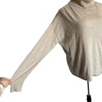 Z Supply Agnes Soft Turtleneck Oversized Pullover Sweater Light Cream Tan Medium Photo 5