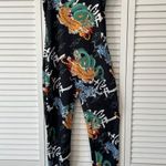 Roma Concept Jumpsuit Women's L Black Dragon Tiger Print Spaghetti Strap stretch Photo 0